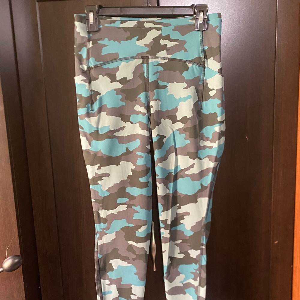 Lululemon Athletica Camouflage Leggings - Blue and Brown